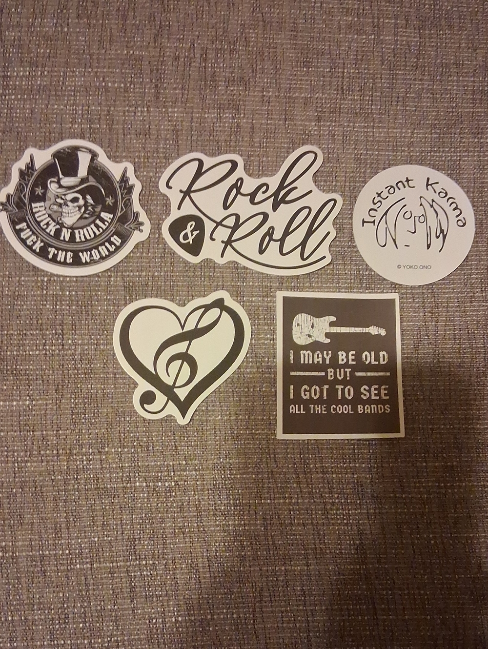 Black & White Rock Sticker Set by